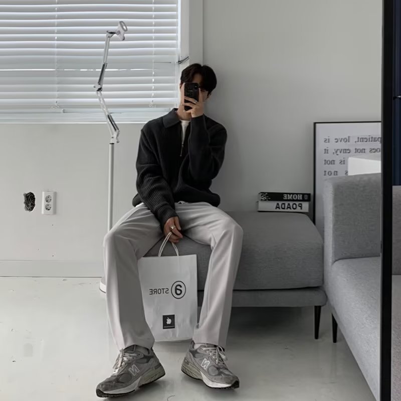 MRCYC primavera y otoño solapa suéter camiseta de manga larga para hombre top casual camisa POLO para hombre camisa de otoño camisa de fondo camiseta