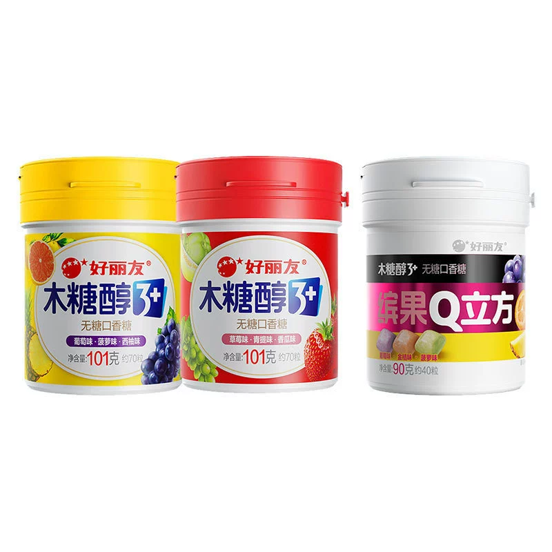 Безсахарная жевательная резинка Orion Xylitol 3+, портативная жевательная резинка для свежего дыхания, пузырёвая резинка, группа древесины