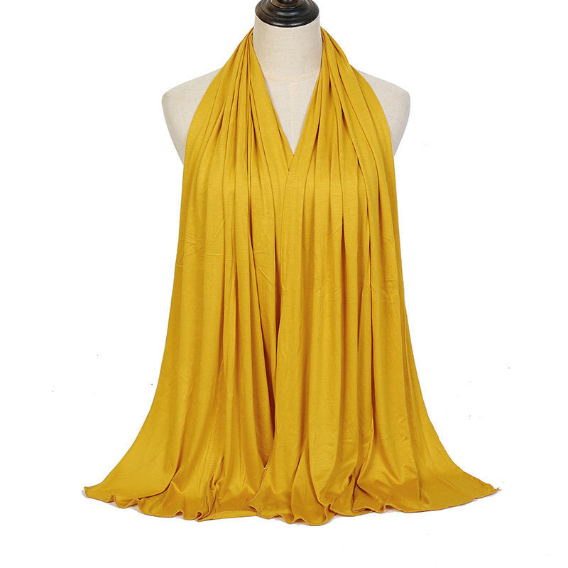 Plain Elastic Jersery Cotton Hijab Shawl Women Jersey Scarf|undefined