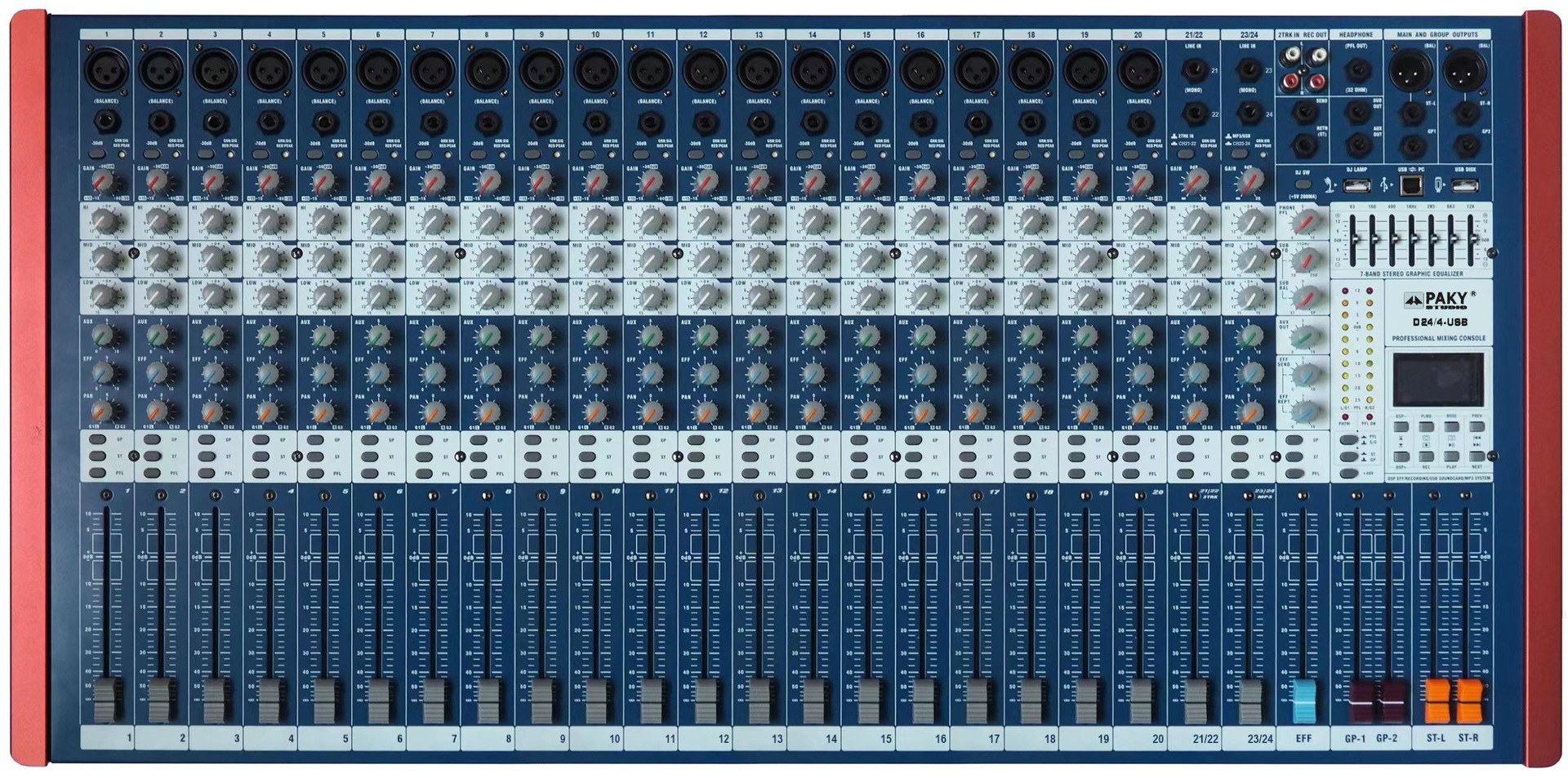 供应PAKY佰奇D24/4-USB专业调音台舞台专用调音台带均衡带效果