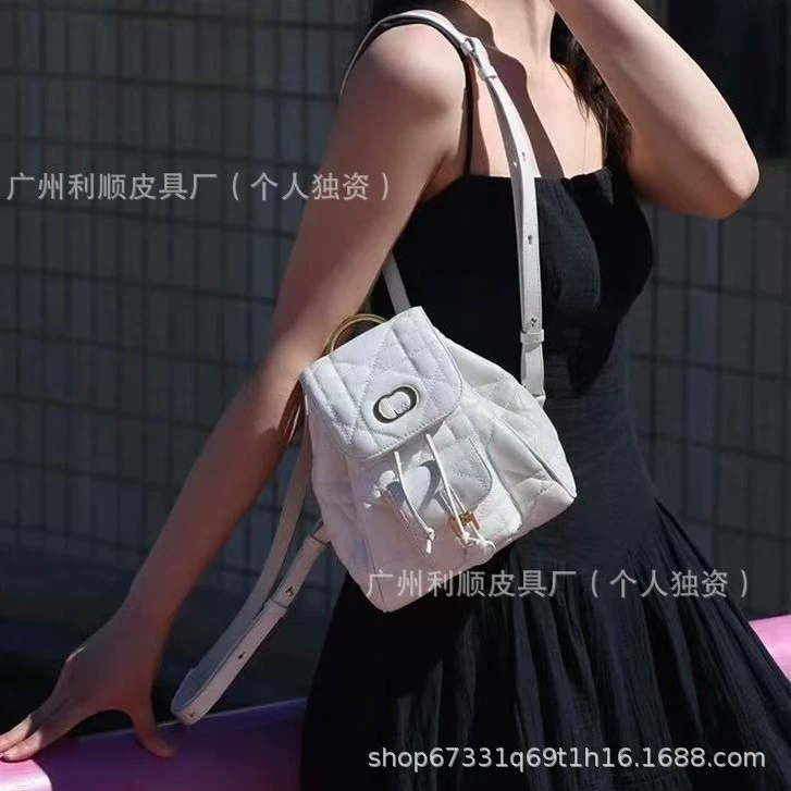 Backpack, handheld small bag for leisure, genuine leather, worn on the shoulder