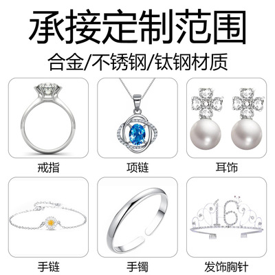 Spring Jewelry customized factory Customized machining Acrylic Metal Copper Alloy Stainless steel jewelry Earrings Necklace