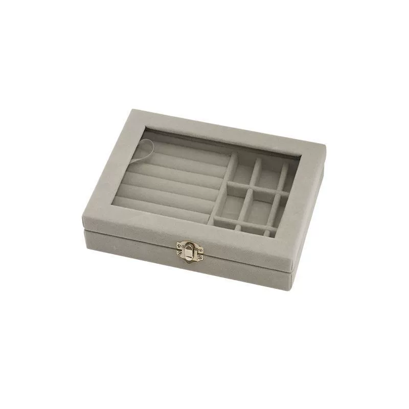 Бархатная шкатулка для драгоценностей большой емкости, новинка 2023 года, коробка для хранения колец, ожерелья, сережек, высококачественная коробка для хранения анти-танксин