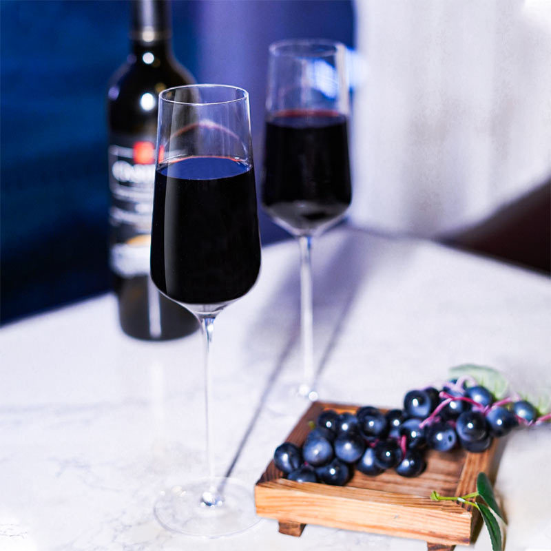 Copas de vino tinto de cristal Jinbaijia al por mayor, copas de tallo fino al por mayor, juego de copas altas rectas para bar al por mayor