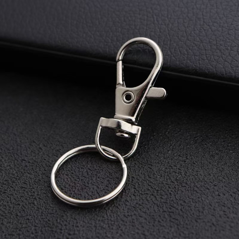 Factory Direct Sales Zinc Alloy Small Hook Buckle Key Ring Lobster Clasp Dog Clasp Jewelry Keychain DIY Hardware Accessories
