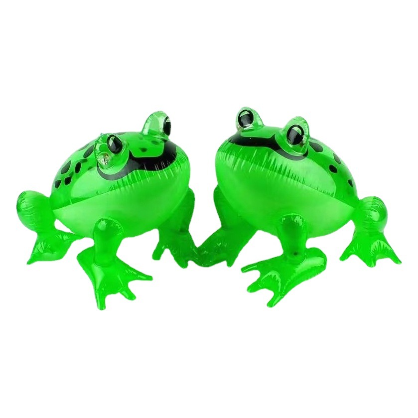 Internet celebridad inflable Rana globo PVC elástico saltar la cuerda Rana bebé verde Rana hijo juguete con luz en stock