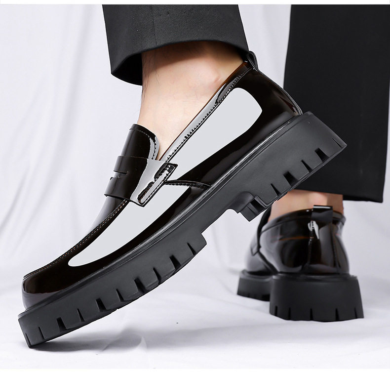 Bốt Martin nam cổ thấp mũi tròn độn đế, phong cách Anh Quốc casual, thoáng khí, chống trượt — Màu nâu, màu đen chi tiết 15