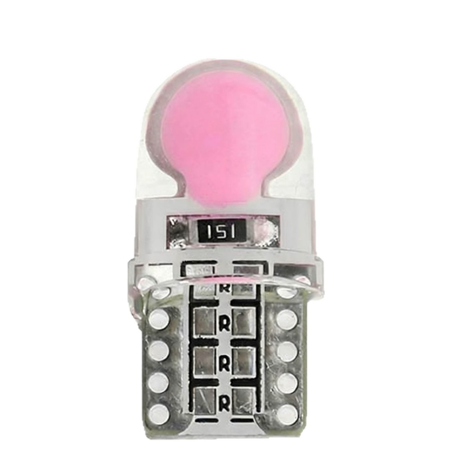 Venta caliente transfronteriza T10 silicona pequeña luz COB ancho luz coche 12V Blanco Azul Rojo Amarillo hielo azul Rosa Verde LED placa de matrícula Luz