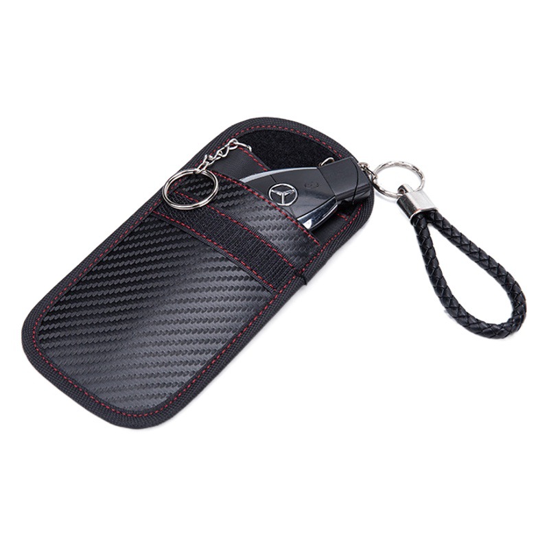 New environmentally friendly carbon fiber rfid car shielding key case anti-positioning tracking detection radio frequency identification technology