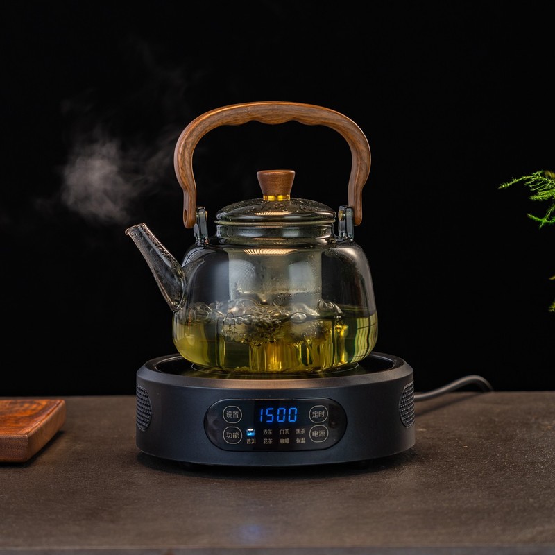【2025】康米T12电陶炉泡茶煮茶器电磁玻璃壶加热炉控温数码控温|undefined