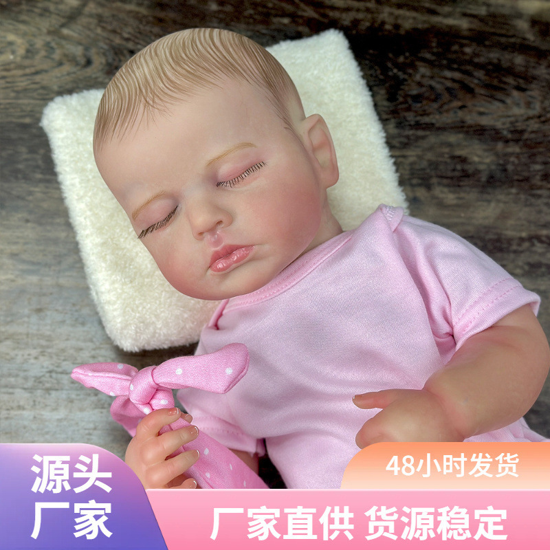 Bebé pesado en agua cuerpo de goma muñeca de venta caliente puede entrar en el nuevo Lulu muñeca cruzada en stock ojos cerrados muñecas masculinas simulación