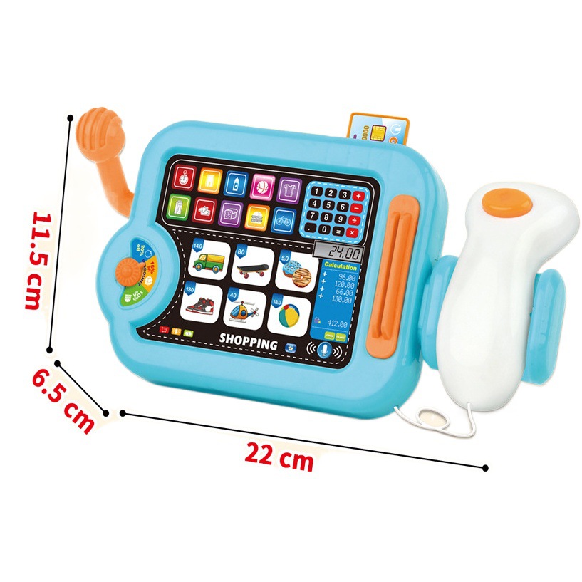 Transfronteriza niños simulación escaneo tarjeta de crédito supermercado caja registradora compras jugar casa juguete iluminación efecto de sonido fábrica al por mayor