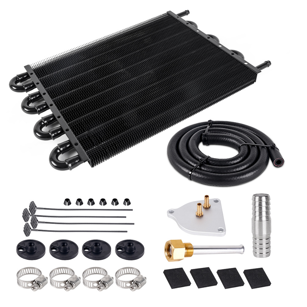 Piezas de modificación de automóviles, tubo de aire acondicionado de automóvil, condensador de cinturón, radiador refrigerado por aceite tipo tubo de fila, 4 filas, 6 filas, 8 filas