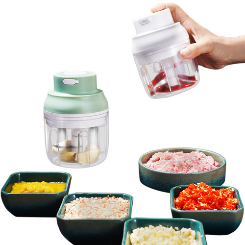 Y mini electric garlic pounder household garlic garlic machine vegetable cutting garlic machine multi-function wireless food processor
