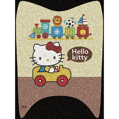 Cartoon Foot Mats, Waterproof and Non-Slip, Electric vehicle foot mat - train-hello-kitty