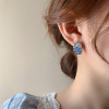 Advanced crystal earings, design sophisticated earrings, high-quality style, champagne color