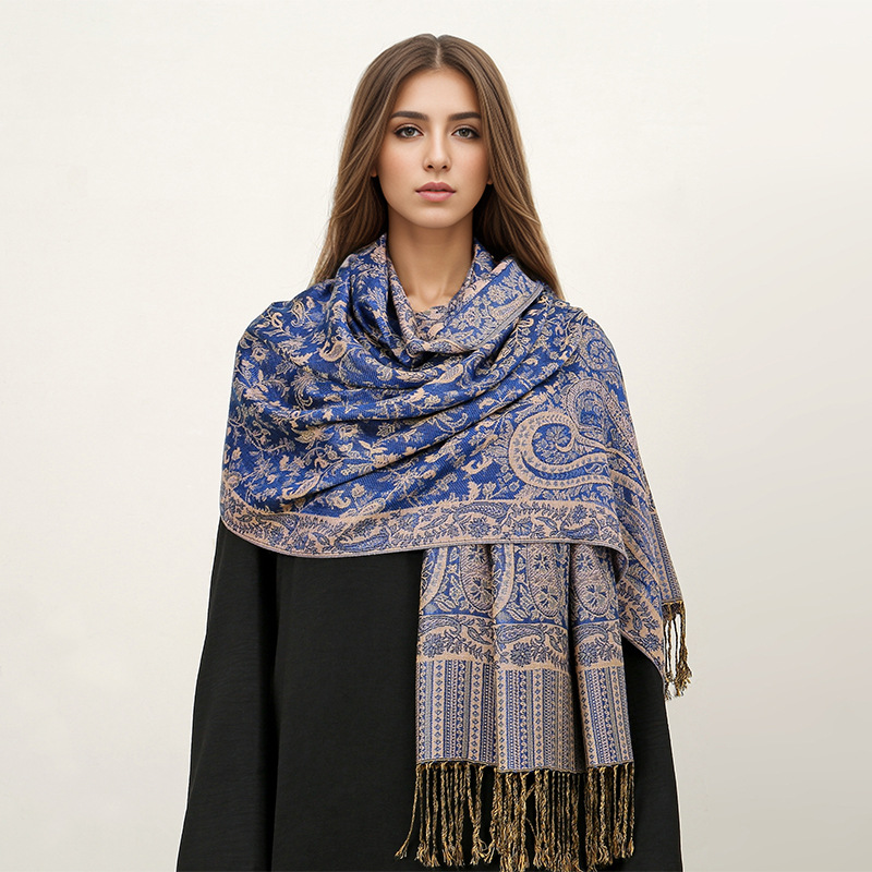 600g Weight Shawl Classification Travel, Daily Occasion Cotton, Acrylic Material Geometric Pattern All Seasons Season Women's Gender Elegant Style Women's Elegant Geometric Cotton Acrylic Shawl 2