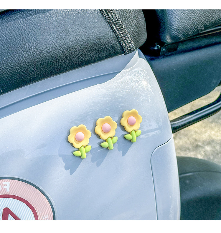 Electric Car Decoration 3D Flower Stickers