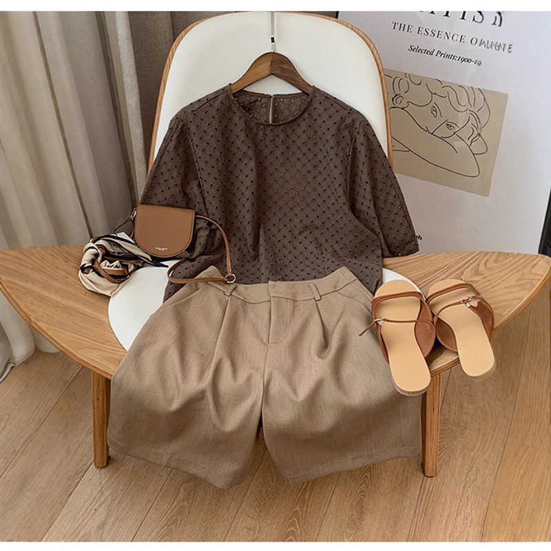 Bermuda Shorts Women's 2025 Summer New High-Waisted Suit Pants with Loose and Slim Hong Kong Style Workwear Casual Pants