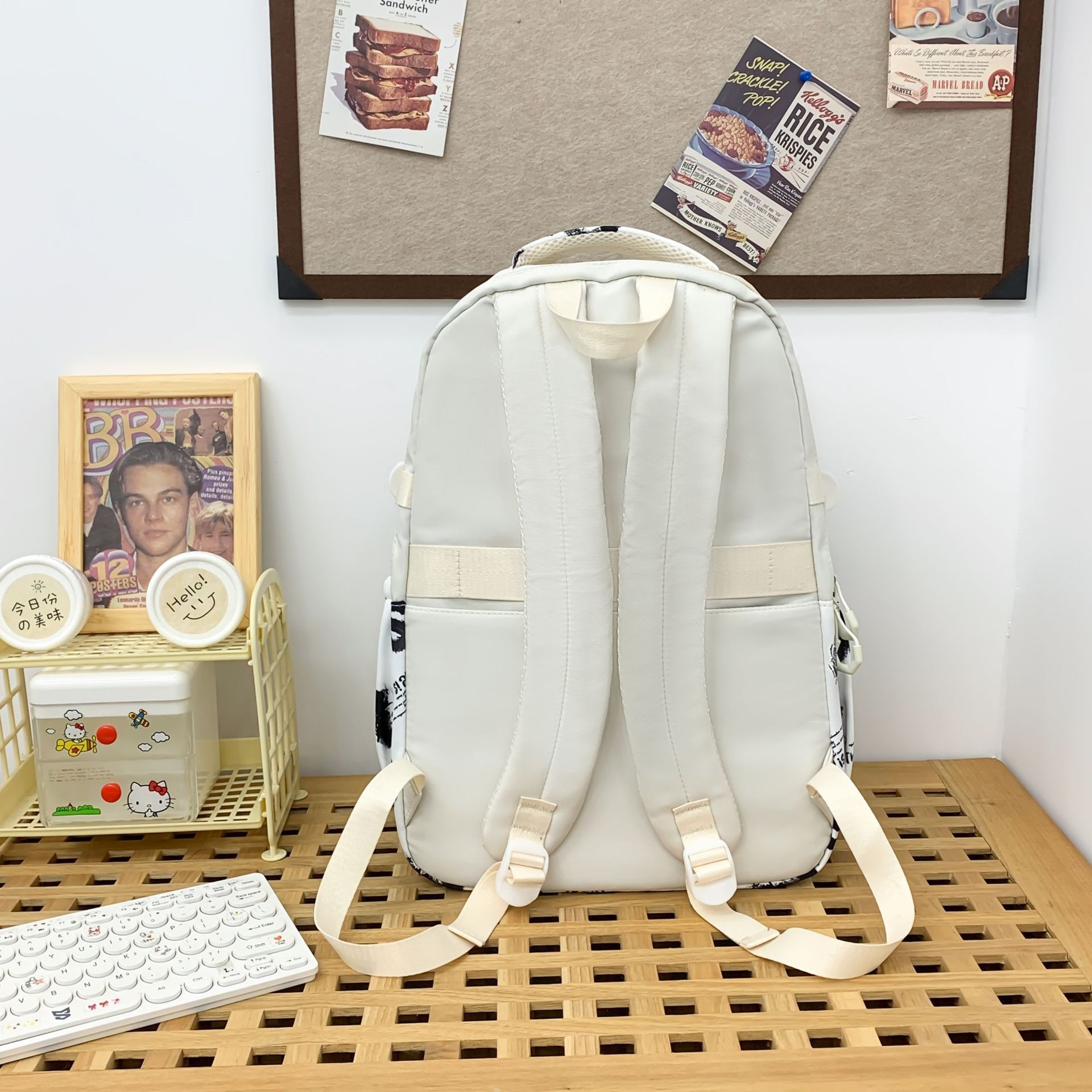 Mochila de todo fósforo, mochila de gran capacidad para la escuela secundaria y secundaria, mochila para estudiantes universitarios de moda casual, mochila de viaje de cercanías al por mayor