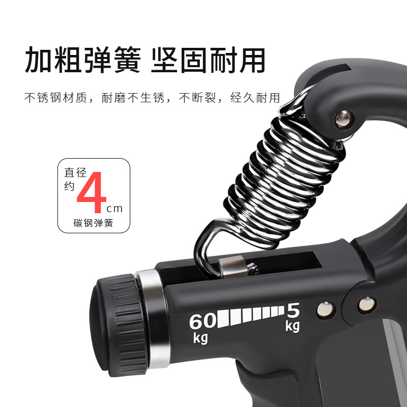 Empuñadura ajustable portátil Ejercitador de dedo de conteo tipo R