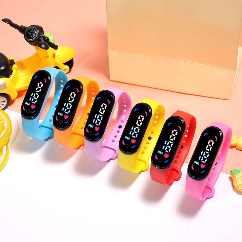 Factory Spot Export Sports Fashion Watch for Primary and Secondary School Students Simple Plastic Touch Waterproof Led Digital Watch