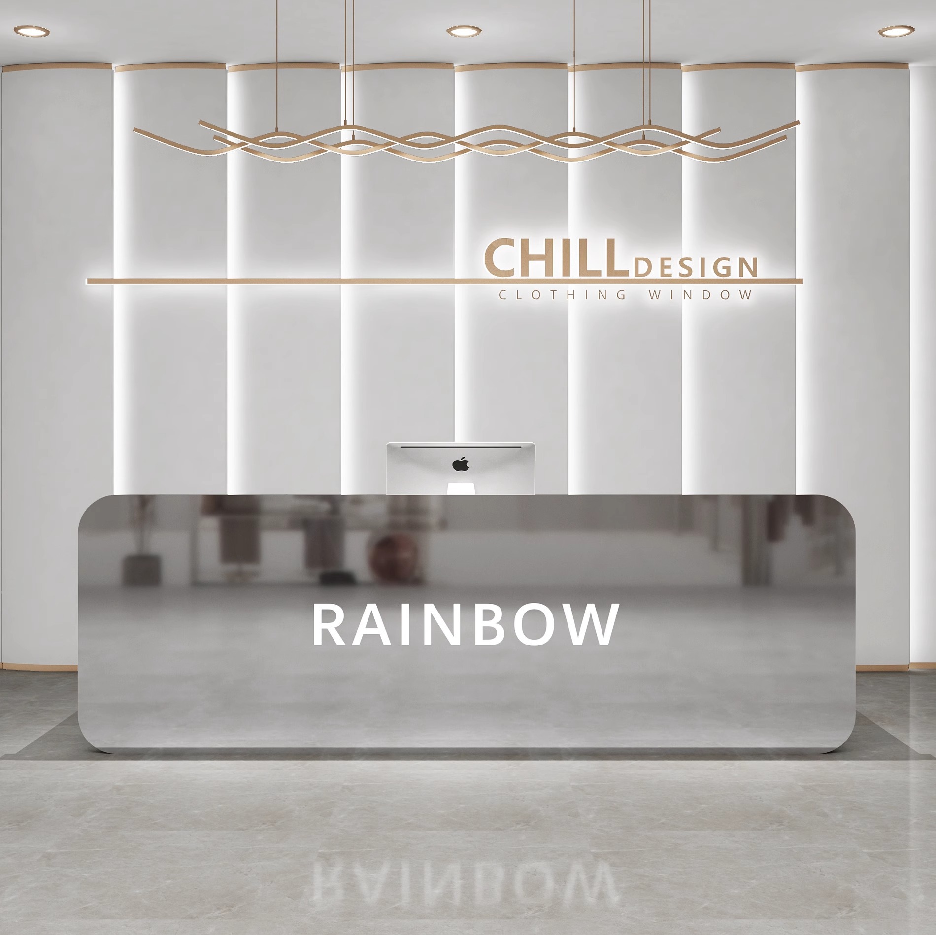 Light Luxury Stainless Steel Cashier Clothing Store Beauty Salon Front Desk Company Reception Desk Dz Bar Barber Shop Counter