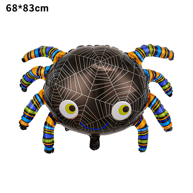 Mini globo de Halloween calavera calabaza murciélago araña decoración de Halloween dibujos animados de forma especial globo de película de aluminio