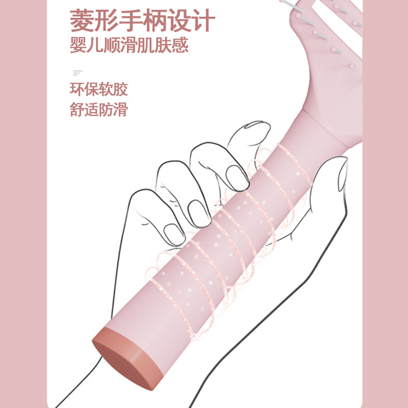 Macaron costilla peine especial de las mujeres raíz del pelo esponjoso forma del pelo alto cráneo artefacto superior Pelo Largo rizado pelo masaje