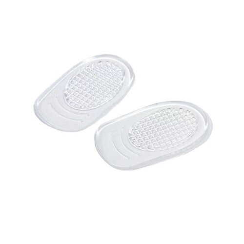 Silicone transparent heel pad heel pad self-adhesive men's rear half size leather shoes high heels non-slip women's shock-absorbing insole