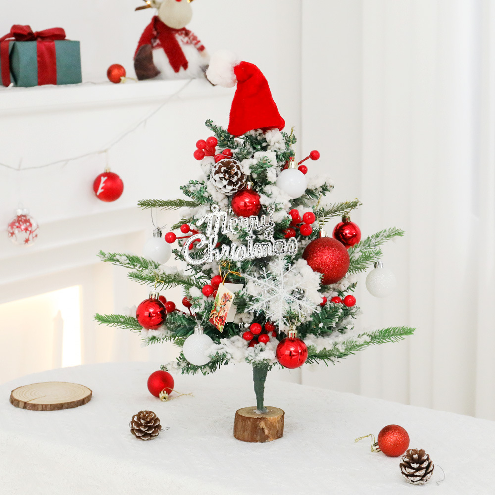 Mini árbol de Navidad nuevo pe flocado mezcla 45 / 60cm ventanas caseras decoraciones de escritorio decoración de Navidad