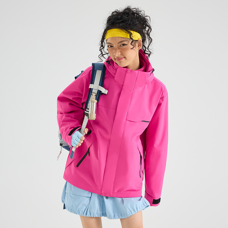 男女户外石墨烯冲锋衣男女三合一可拆卸两件套防风防水保暖登山服|undefined