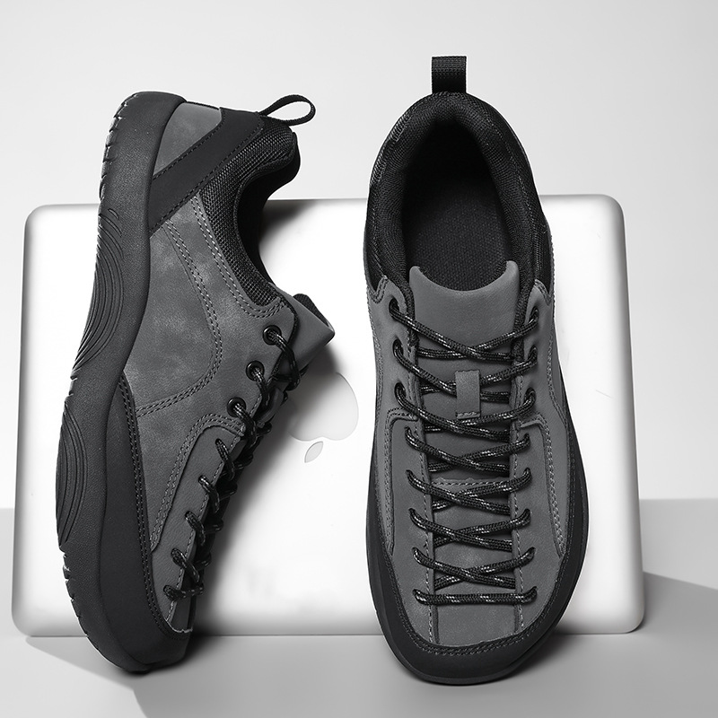 Autumn and Winter Cross-Border Large Size New Wide-Head Barefoot Large Size Outdoor Hiking Shoes Foreign Trade Wear-Resistant Hiking Casual Shoes Men's Shoes