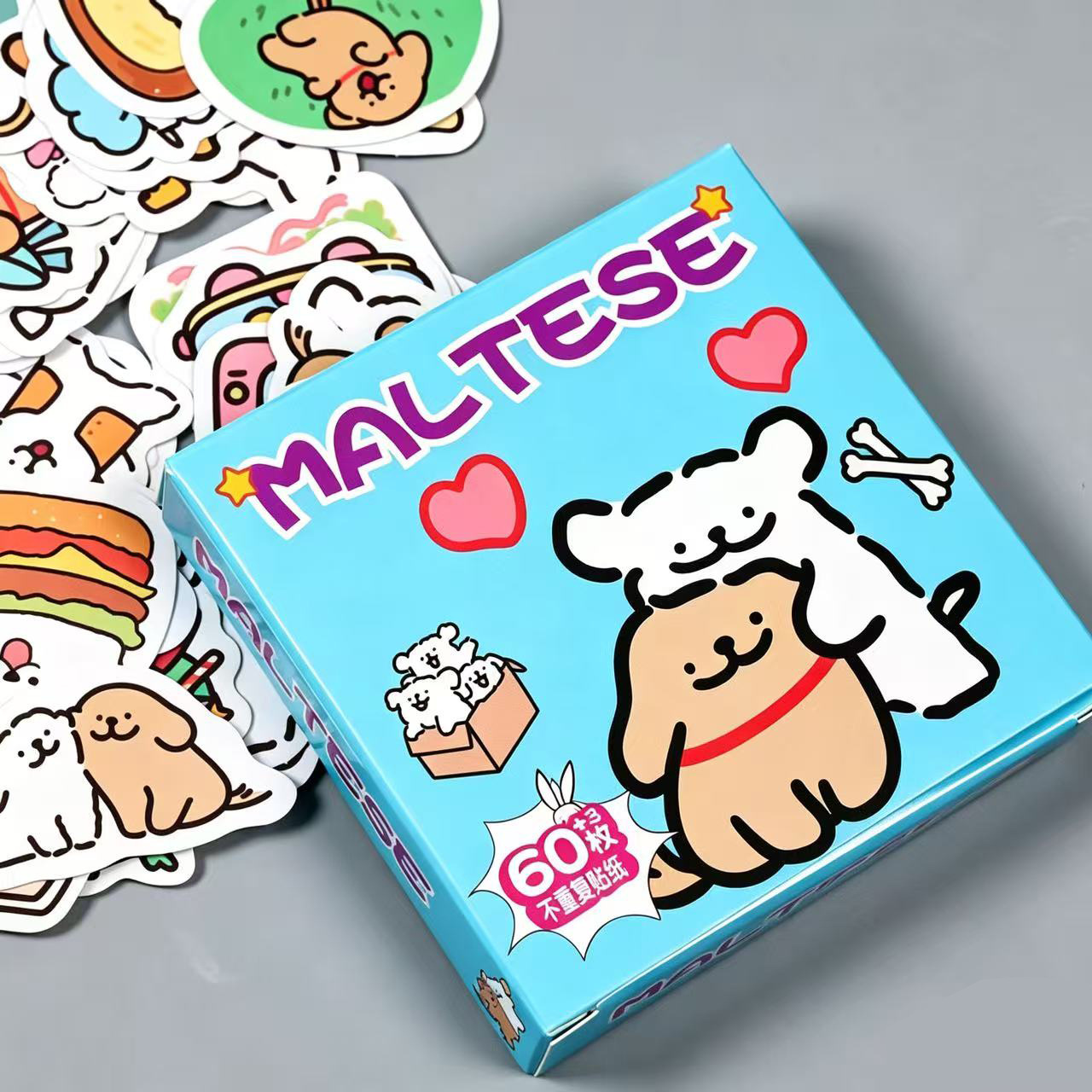 63 pegatinas de caja de regalo para niños encantadores personajes de dibujos animados transfronterizos decoración caliente pegatinas impermeables al por mayor