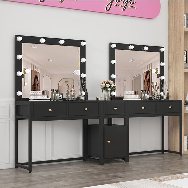 Luxurious and high-end dressing table with lights, popular with influencers, suitable for photo studios, hair salons, bridal shops, and beauty salons Luxurious and high-end dressing table with lights, popular with influencers, suitable for photo studios, hair salons, bridal shops, and beauty salons