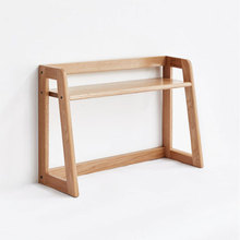 全实木小书架现代简约书桌架子收纳架橡木简易桌面置物架支持定制