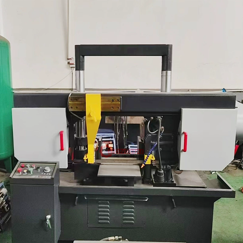 Ленточнопильный станок GB4240 цилиндрический портальный стальной резак гидравлический полуавтоматический металлический пильный станок