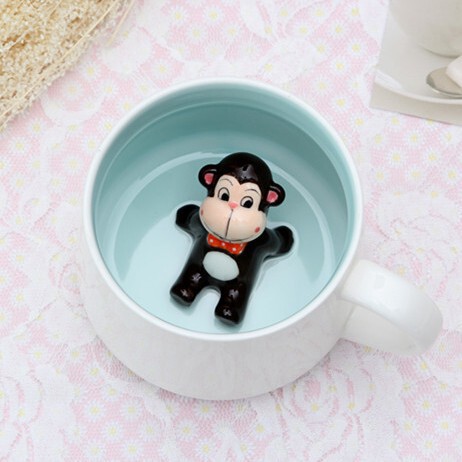 クリエイティブセラミックマグカップかわいいアニメ立体萌え動物牛乳コーヒーカップカップカップカップカップ|undefined