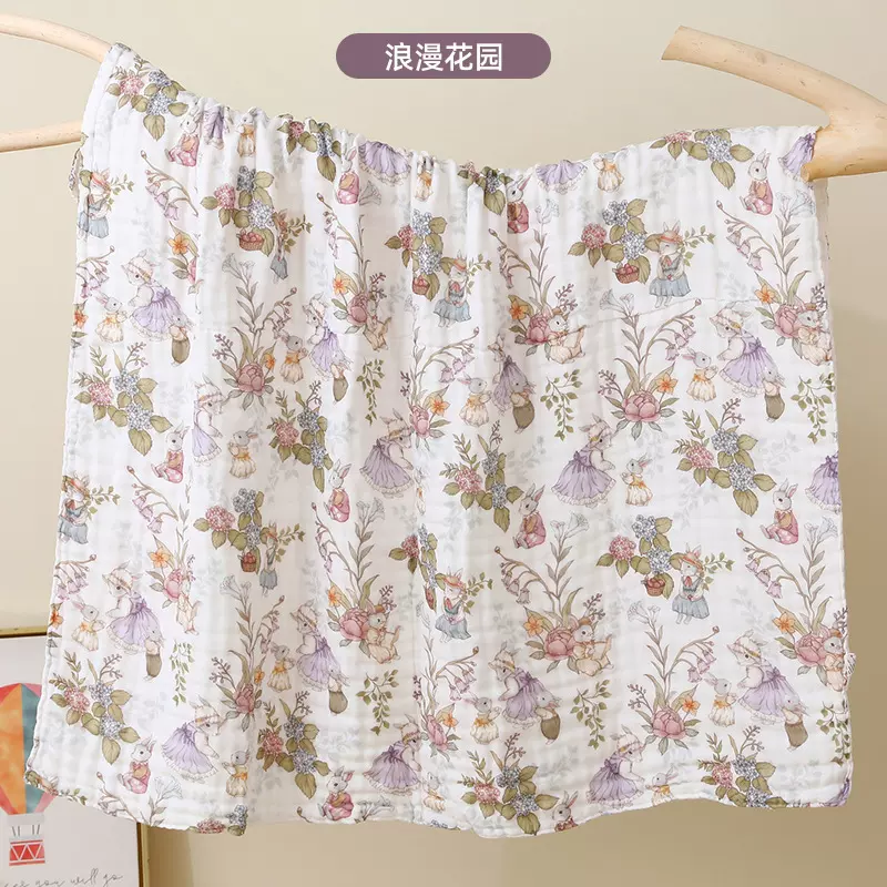 a类母婴儿纯棉6层纱布浴巾四季通用儿童柔软盖毯洗澡卡通盖被宝宝