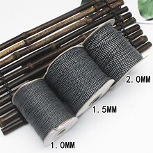 DIY黑白双色进口环保韩国蜡线 1MM 1.5MM 2MM编织项链绳串珠材料