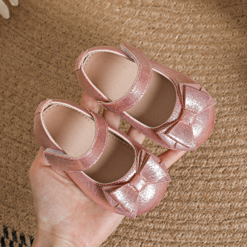 Girl's Basic Solid Color Bowknot Round Toe Flats display picture 2