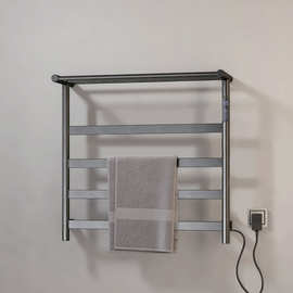 电热毛巾架智能毛巾加热碳纤维家用卫生间发热烘干浴巾架置物架