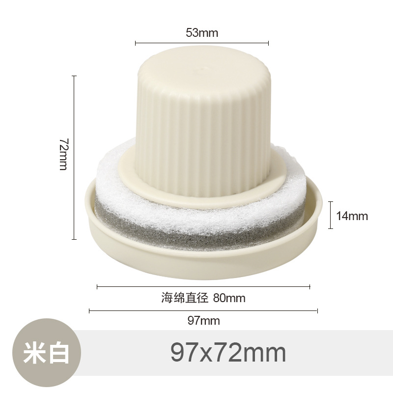 Cepillo de esponja de bandeja de diseño propio cepillo de limpieza de lavabo cepillo de lavado de fregadero de baño cepillo de bañera de encimera