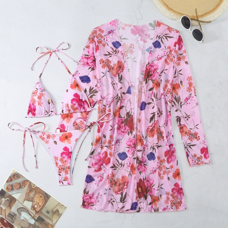 Swimwear, split set, long-sleeve, 24 years, 3 piece set
