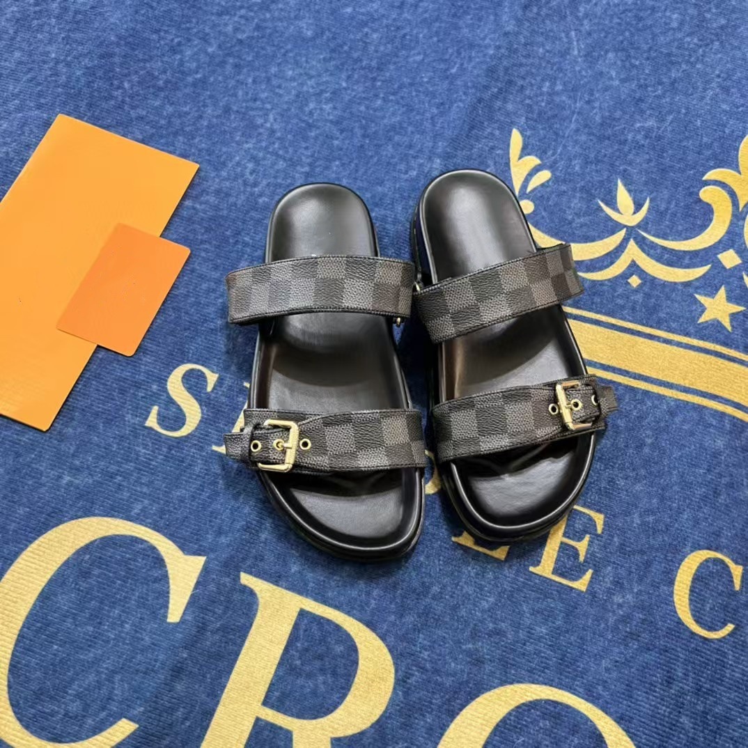 2024 nueva Europa, América, Oriente Medio, Nigeria, Singapur, Camboya, hebilla de cinturón de metal, velcro, zapatillas planas