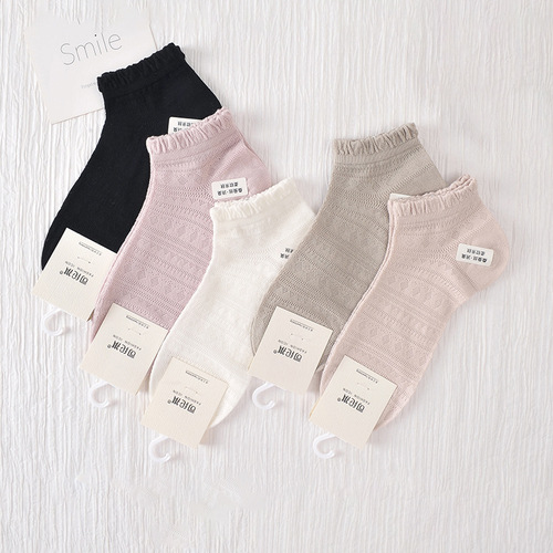 Silunqi 915505 women's mulberry silk socks summer breathable mesh ultra-thin silk soft and comfortable boat socks