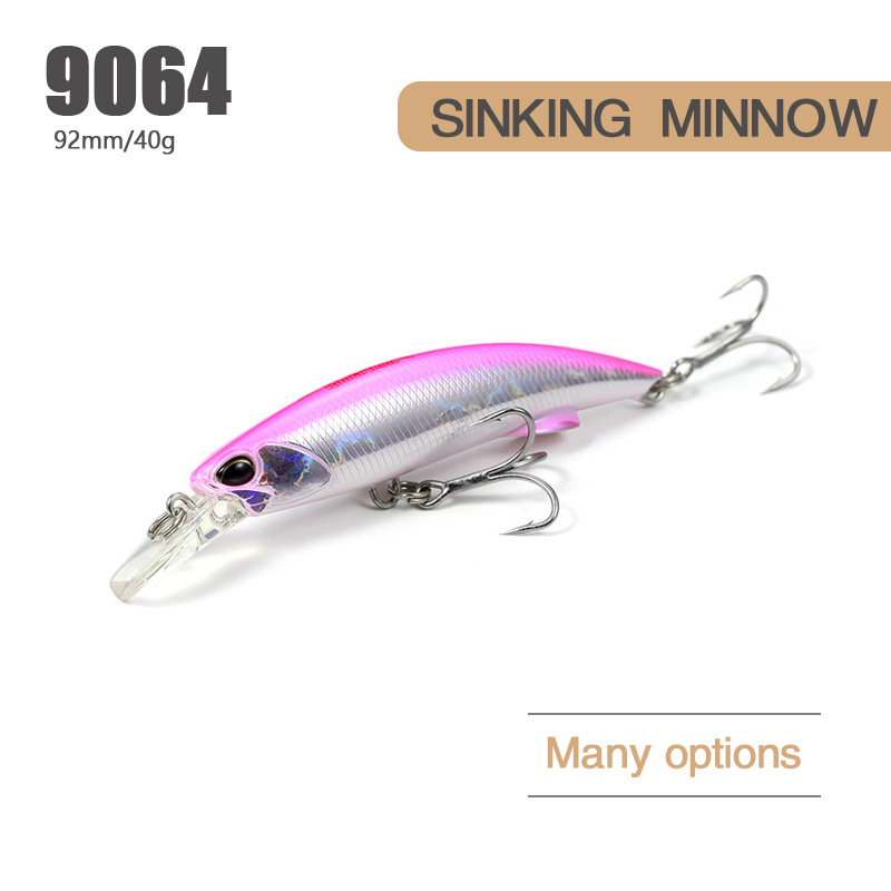 Sinking Minnow Fishing Lures 90mm 8g Hard Plastic Baits Fresh Water Bass Swimbait Tackle Gear