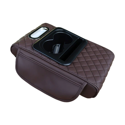 Armrest box pad: tissue box storage bag four-in-one - gt-6-embroidery-model-5-brown-free-a-pack-of-small-tissues