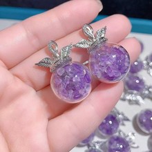 新品爆款红薯天然紫水晶许愿瓶吊坠小众紫去东来设计饰品厂家批发
