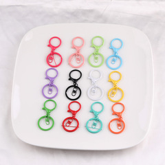 カラー塗装8字平輪三点セットdiy手作りバッグ玩具人形ストラップキーホルダーアクセサリー部品